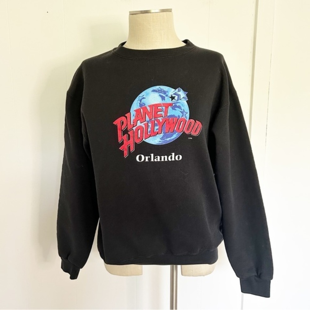 Planet Hollywood Vintage 90’s Crewneck Sweatshirt Black‎ Large